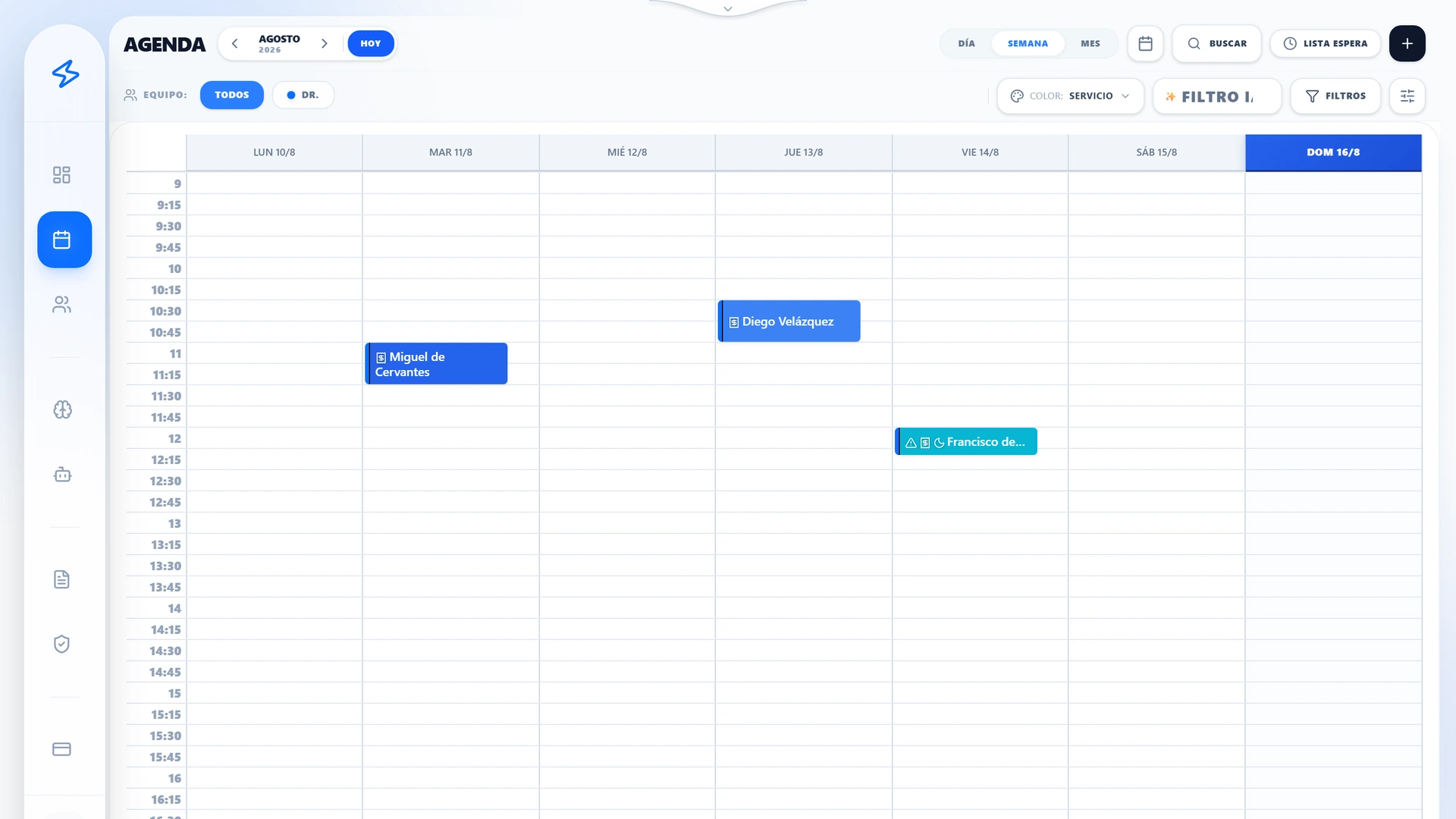 Captura real de PodoFly: Agenda Podológica